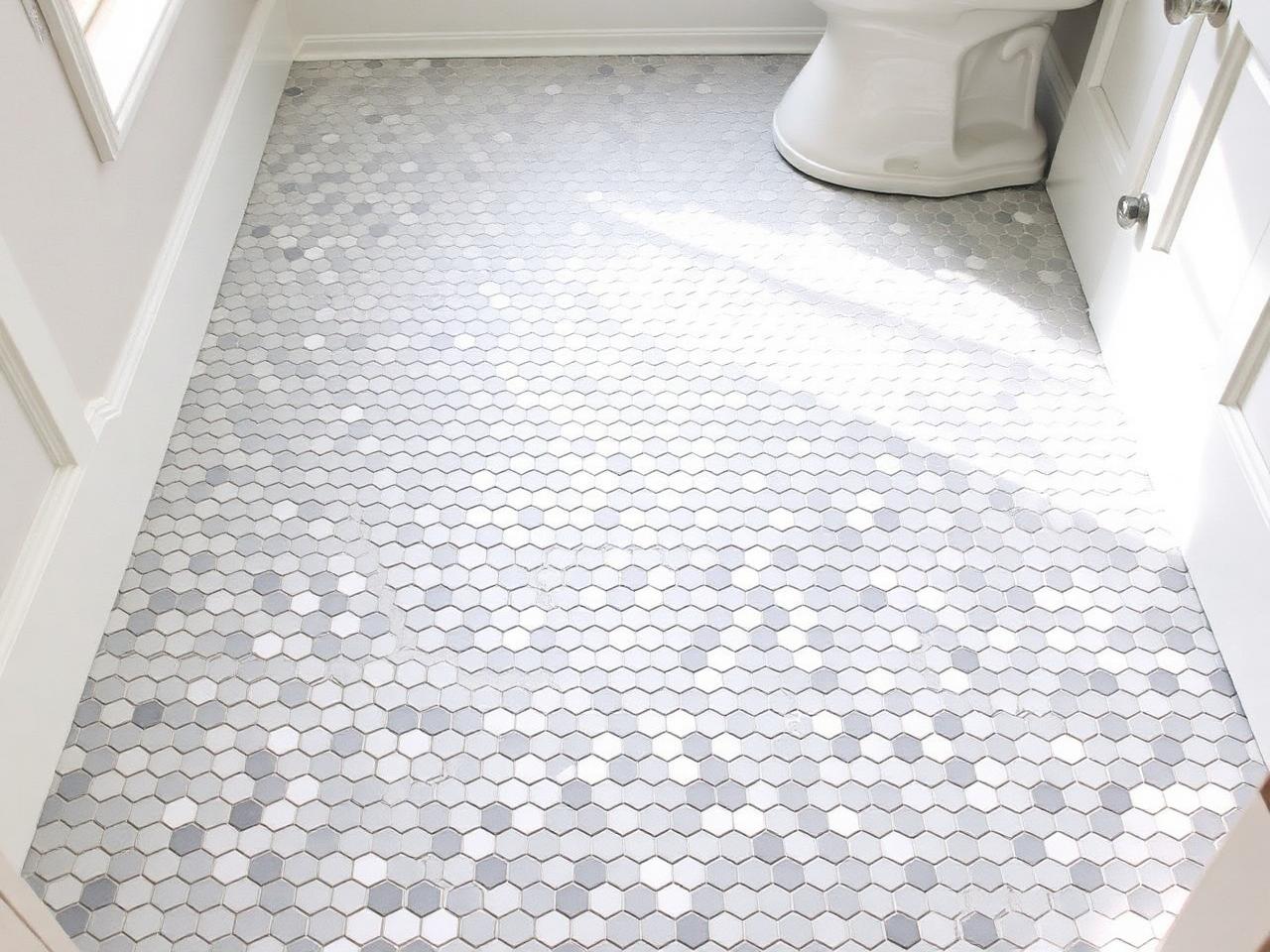 Hexagon Mosaic Bath Floor