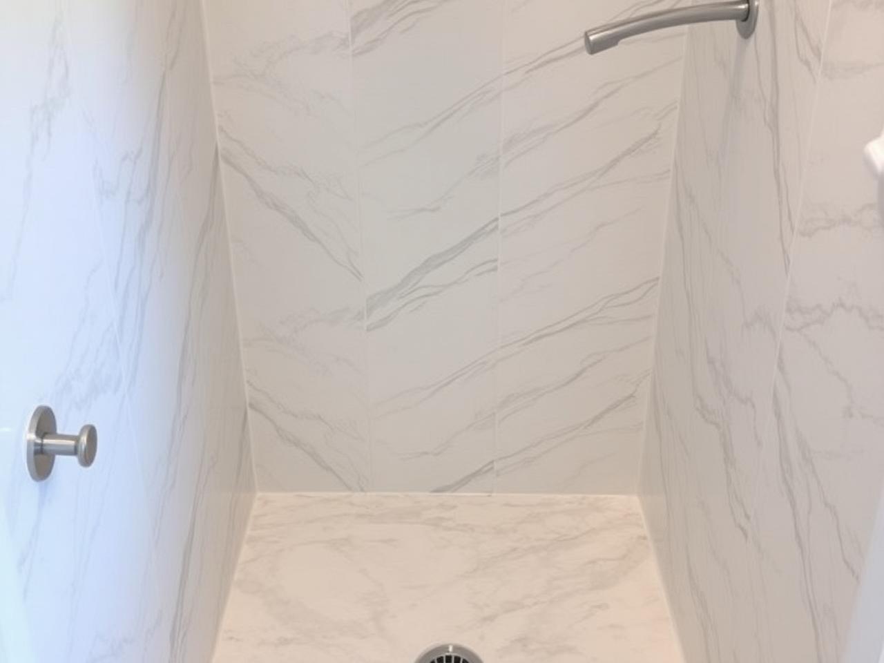Marble-Pattern Shower
